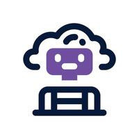 ai duotone icon. Sleek and modern icon for websites and mobile apps. vector