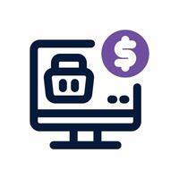 purchase dual tone icon. Sleek and modern icon for websites and mobile apps. vector