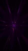 Glowing neon colored stars in space vertical background. Flying through a galaxy of glowing stars and light beams at hyperspace warp speed. Looping, full HD motion background animation. video