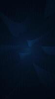 Dark blue spinning curved geometric shapes with wireframe lines. Full HD and looping vertical abstract technology motion background animation. video