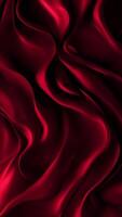 Luxurious and elegant red silk or satin fabric background with smooth, flowing folds and rich, deep crimson tones. This vertical fabric texture animation exudes sophistication and sensuality. video