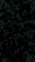 Glowing green digital data lights blinking and flashing background. HD looping vertical technology motion background animation. video
