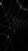 Glowing white plexus grid of digital data nodes and flashing information streams. Full HD and looping computer network data connections vertical technology background. video