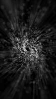 Flying at hyperspace warp speed through a spiral tunnel of glowing stars and particles in outer space. Galaxy starburst motion background. Full HD and looping vertical animation. video