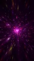 Abstract background with glittering glowing particles and shimmering light rays. This luxury sparkling colorful motion background animation is full HD and a seamless loop. video