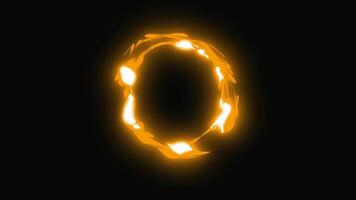 Glowing Ring Rotating on black background video