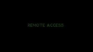 Remote Access text glitch animation on black background video