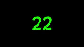 Numbers Counting Animation video