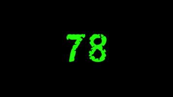Green Numbers in Reverse Animation video