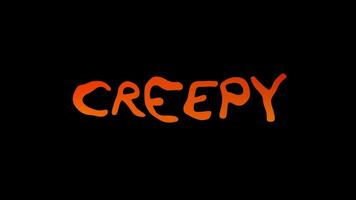 Creepy Word on Black Background video