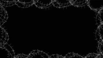 White Circles Rotating Frame on Black Background video