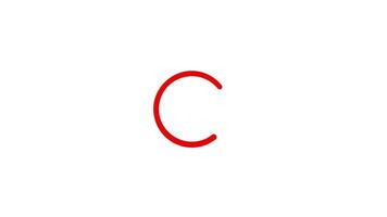 Red Loading Circle on white background video