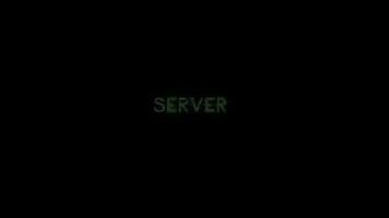 Server text glitch animation on black background video