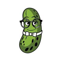 Charming Cartoon Pickle Character Illustration for Branding vector