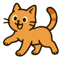 A cartoon cat with a smile on its face png