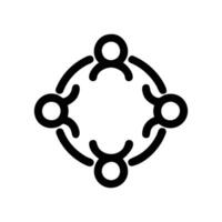 Teamwork Collaboration Circle Unity Group Icon Graphic vector