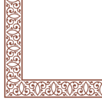 Border design pattern corner frame frame. Suitable for certificate frame, decoration, etc. png