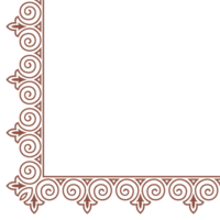 Seamless motif frame corner border design pattern. Suitable for frames, certificates, covers, decorations, etc. png