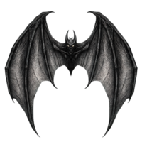 A menacing creature with large wings is spreading them png