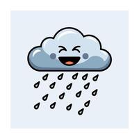Happy Rainy Cloud Cartoon Illustration for Childrens Book Website or App vector