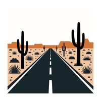 Illustration of a Flat Design Open Highway Perfect for Travel Brochures Website Banners and More vector