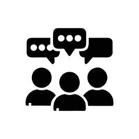 Group Discussion Icon Teamwork Communication Collaboration Symbol vector