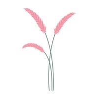Simple colorful flowers and leave on a white background. Spring and Summer Season vector