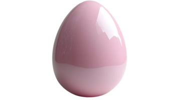 A smooth, glossy, pastel pink, ovoid decorative object, displayed against a stark backdrop. png