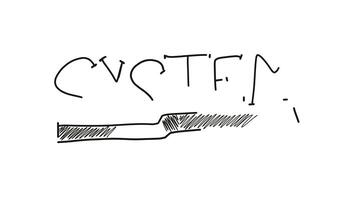 sistema texto em branco fundo video