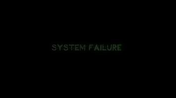 System Failure text glitch animation on black background video