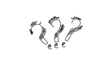 Question Marks on White Background video