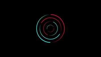 Target on black background animation video