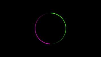 rotating circle animation on black background video