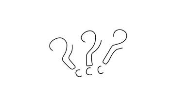 Question Marks outline Animation video