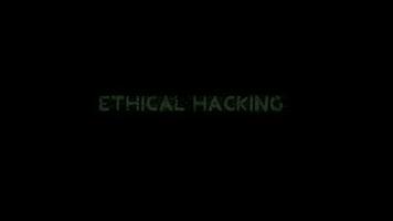 Ethical Hacking text glitch animation on black background video