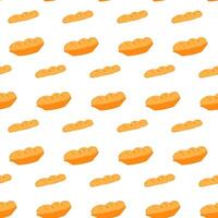 White bread seamless pattern on white background vector