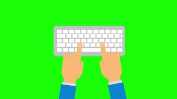 Fast Typing Hands on Keyboard Motion Graphics video