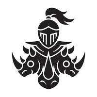A Knight in Rhinoceros Armor, a Powerful Symbol vector