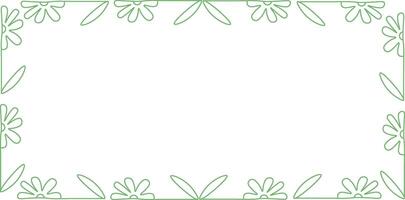 simple horizontal flover frame vector