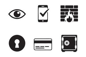 Secure Online Transactions Icons for Safety and Protection vector