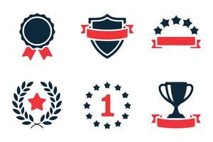 Award Icons Set for Design and Branding vector