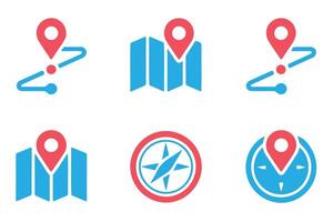 Colorful navigation icons for apps and websites vector