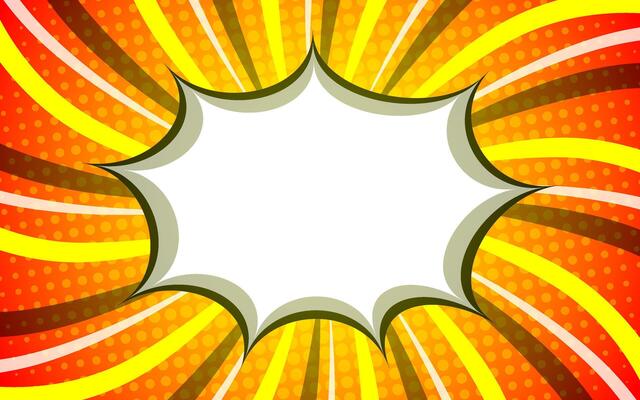 Empty speech comic cartoon background illustration