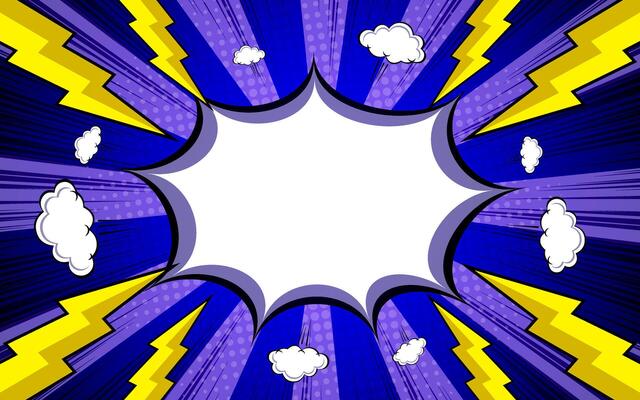 Comic pop art blank