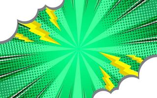 Pop Art Comic Background with Clouds and Lightning vector