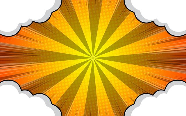 Comic background design with clouds