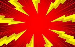 Comic background with thunder flash vector