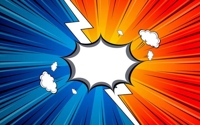 Comic Versus book blank speech bubble background illustration