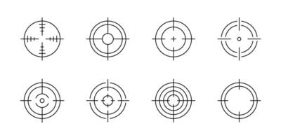 Collection of Target Symbols and Crosshairs vector