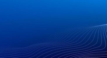 dark blue wavy dotted lines digital abstract background vector